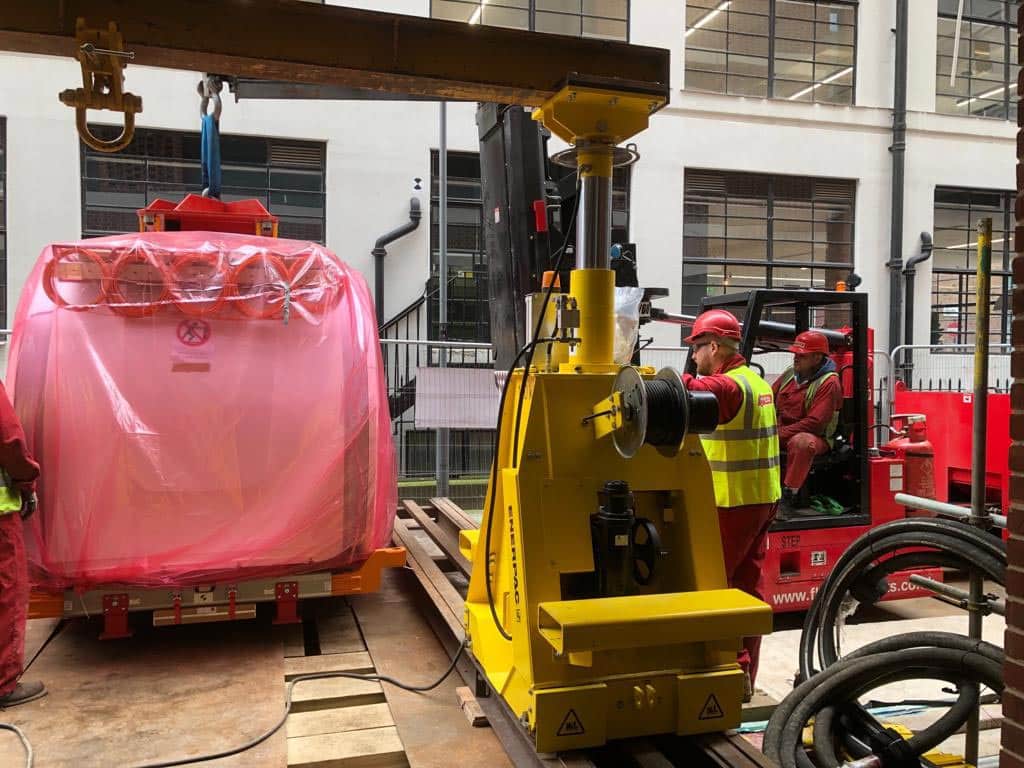 Moving medical equipment in street