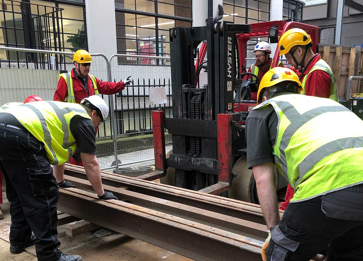 preparing vehicle for machinery moving