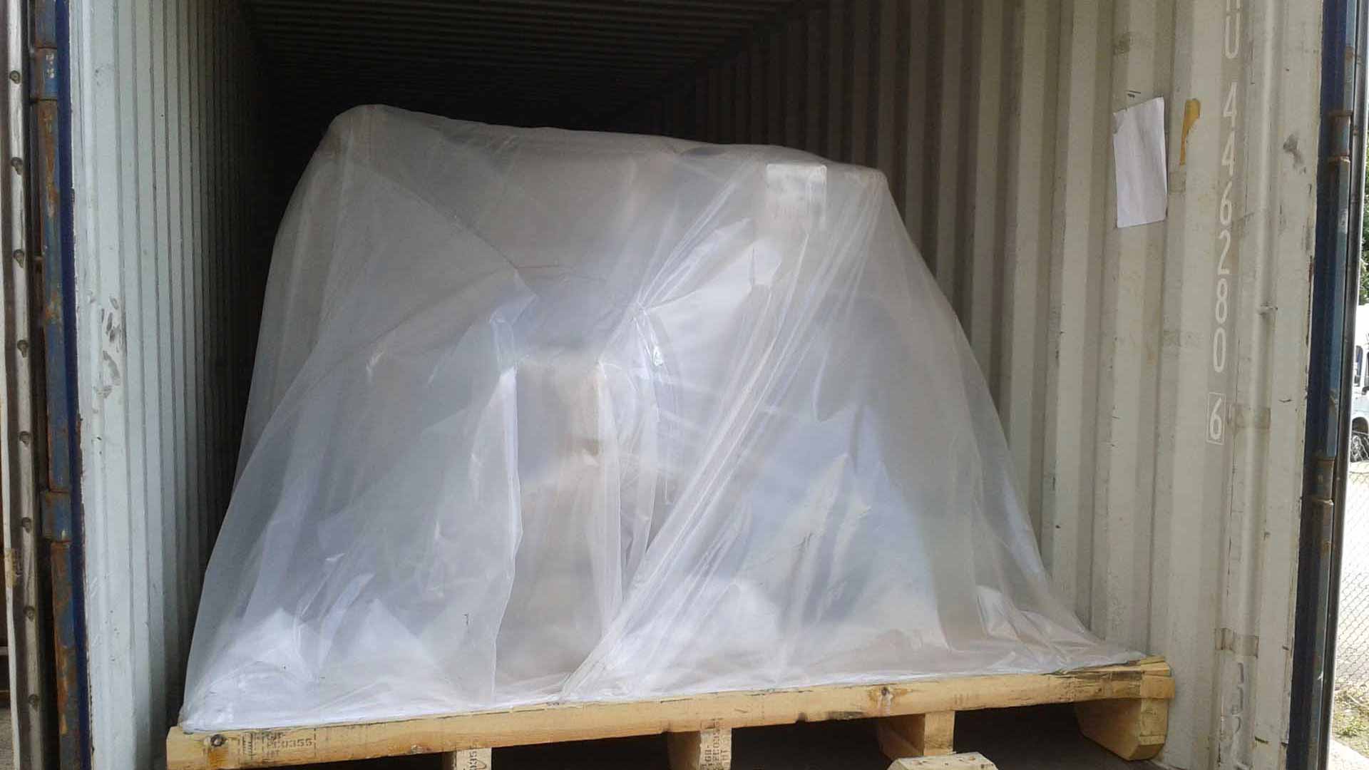 pallet inside a container